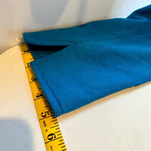 Akris Punto Wool Angora Two Button Blazer Womens Size 6 Blue Long Sleeve READ - Picture 15 of 16